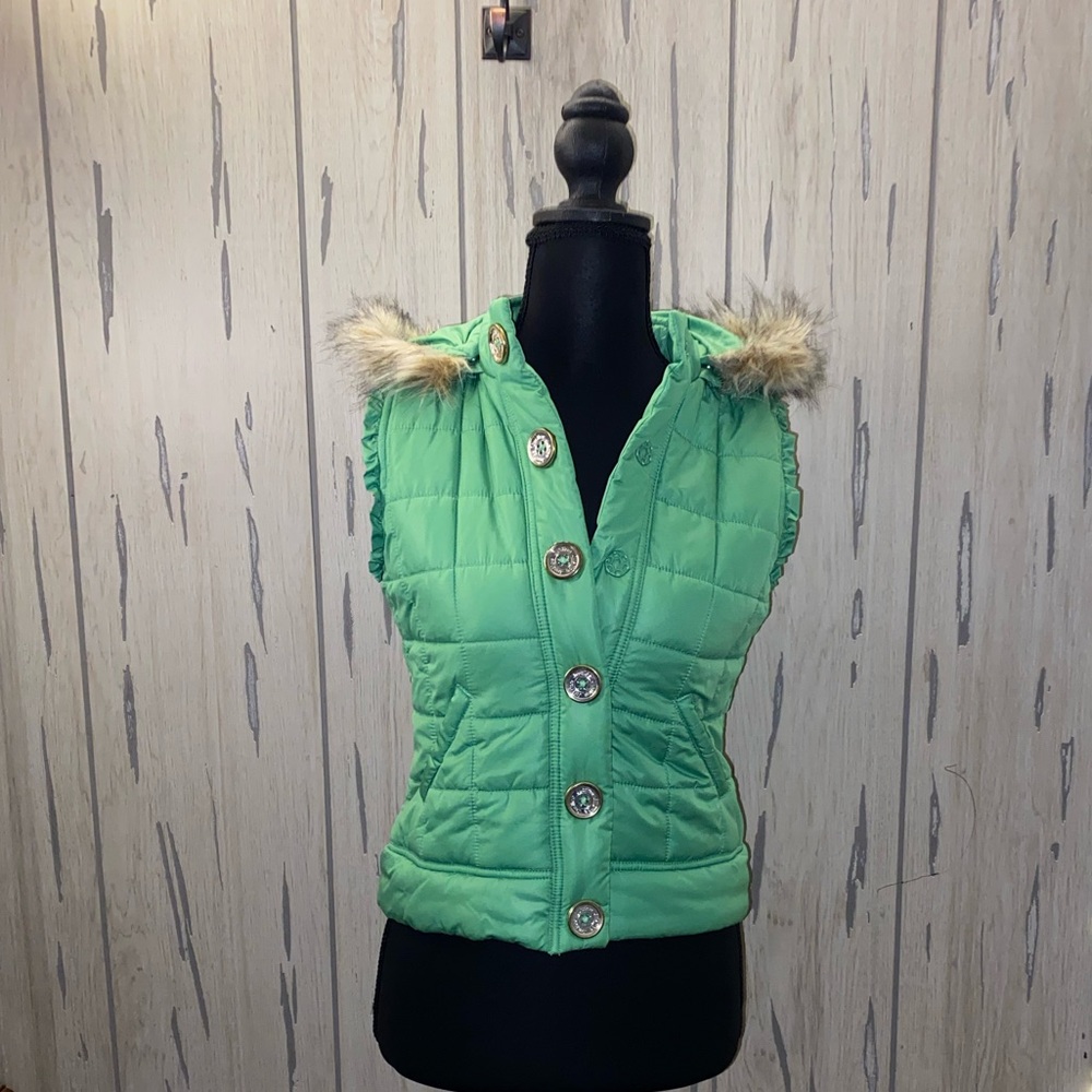 Justice Girls Size 12 Quilted Puffer Jacket Vest